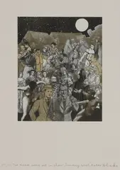 Untitled by Peter Blake, 'The Dead Come Out in Their Sunday Best' screenprint in colours, sold Jul 2025