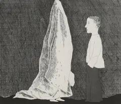 Untitled by David Hockney, 1969 (Tokyo 86) etching and aquatint, sold Jul 2025
