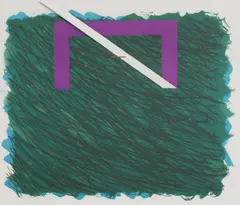 Richard Smith, Untitled, 'Bramble' lithograph in colours and collage