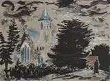 John Piper, Untitled, Hampshire' (Levinson 284) lithograph in colours