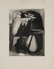 Untitled by Graham Sutherland, 1936 etching and aquatint, sold Jul 2025