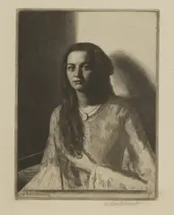 Gerald Brockhurst, Untitled, 'Una' etching