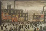 L. S. Lowry, Untitled, 'Our Town' offset lithograph in colours