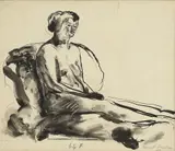Barnett Freedman, Untitled, pen and ink and wash 23 x 27cm Provenance: The Freedman Estate. Exhibited: Tate Gallery