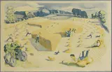John Nash, Untitled, 1946 lithograph in colours