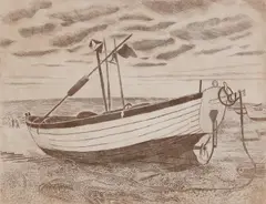 Richard Bawden, Untitled, 'The Beach Aldeburgh' etching