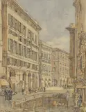 Henry Rushbury, Untitled, pen and ink and watercolour 40 x 30cm and 30 x 37.5cm (2)