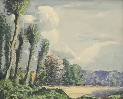 Norman Lloyd, Untitled, oil on board 33 x 41.5cm