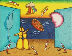 Giuliano Ghelli, Untitled, acrylic on canvas 20 x 25cm