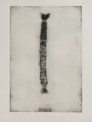 Untitled by Jim Dine, 'Braid' etching, sold Jul 2025