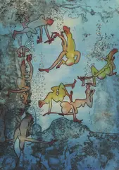 Untitled by Roberto Matta, 1971 etching and aquatint in colours, sold Jul 2025