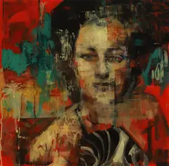 Rimi Yang, Untitled, mixed media on board 30.5 x 30.5cm