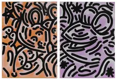 Olaolu Slawn, Untitled, acrylic on canvas 84 x 59.5cm