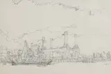 Michael Warren, Untitled, pencil 39.5 x 58cm Exhibited: Chelsea Art Club