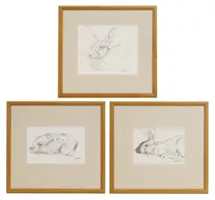 Andrew Haslen, Untitled, pencil 24 x 29cm and smaller (3)