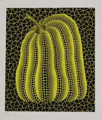 Untitled by Yayoi Kusama, 'Pumpkin' (yellow) lithograph in colours, sold Jul 2025