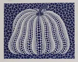 Yayoi Kusama, Untitled, 'Pumpkin' (blue) lithograph in colours