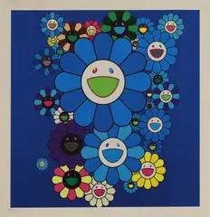 Untitled by Takashi Murakami, 'Blue Velvet and Rose Velvet' lithograph in colours, sold Jul 2025