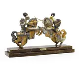 Piero Benzoni, Untitled, 'Cavalieu Medievali' a cast bronze