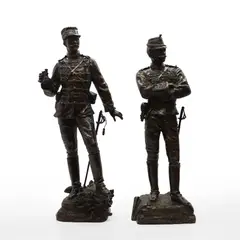 Charles Anfrie, Untitled, a pair of patinated bronze figures
