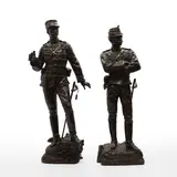 Charles Anfrie, Untitled, a pair of patinated bronze figures