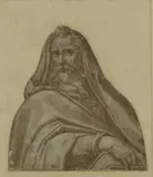 Federico Zuccari, Untitled, St Matthew brown pen and ink