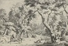Marco Ricci, Untitled, 'L'apparizione dell'orso' etching