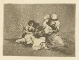Francisco Goya, Untitled, 'Las Murgeres Dan Valor' (The Women give Courage) etching and aquatint