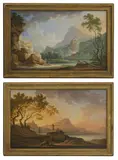 Adolf Friedrich Harper, Untitled, oil on canvas 56 x 92cm and 55 x 88cm (2)