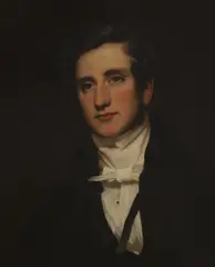 Francis Grant, Untitled, in a black coat oil on canvas 56 x 46cm