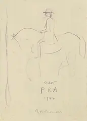 Alfred Thomson, Untitled, coloured crayon 16.5 x 11cm Provenance: The collection of David and Sandy Fuller.