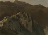 Charles Lock Eastlake, Untitled, A man climbing a mountain oil on canvas 23 x 30cm