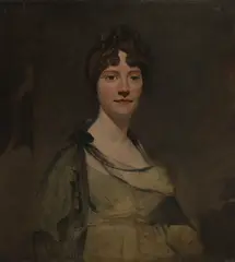 Benjamin Marshall, Untitled, in a green dress oil on canvas 66 x 58.5cm
