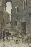 Ettore Roesler Franz, Untitled, watercolour 54 x 36cm