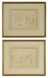 Randolph Caldecott, Untitled, 'Steamship: Deck' pen and brown ink heightened with white