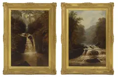William Mellor, Untitled, oil on canvas 77 x 51cm and 76 x 51cm (2)