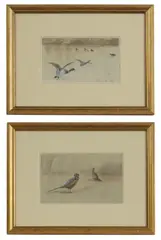 W. R., Untitled, watercolour and bodycolour 14.5 x 23cm and 12.5 x 20cm respectively (2)