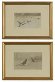 W. R., Untitled, watercolour and bodycolour 14.5 x 23cm and 12.5 x 20cm respectively (2)