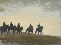 Untitled by Malcolm Coward, oil on canvas 46 x 61cm, sold May 2025