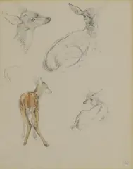 Untitled by Edwin Henry Landseer, pencil and watercolour 22 x 17.5cm Provenance: From the collection of Malcolm Innes., sold May 2025