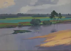 Viktor Templin, Untitled, oil on board 50 x 68cm