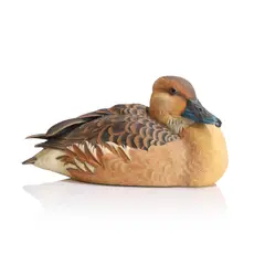 Untitled by Philip Nelson, a carved and painted decoy duck, sold Apr 2025