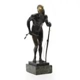 Ferdinand Lugerth, Untitled, raised on a veined marble plinth