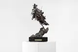 Austin Barton, Untitled, on a black marble plinth and turntable