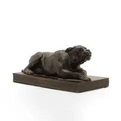 George Garrard, Untitled, a bronze bulldog
