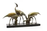 Armand Sinko, Untitled, on a marble base 55cm wide 15cm deep 34cm high