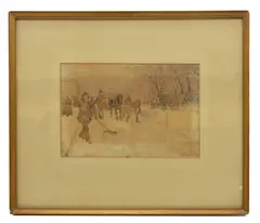 Paul Edouard Rischgitz, Untitled, watercolour 17 x 26cm