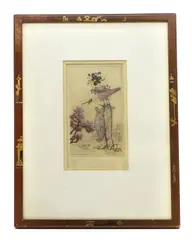 Elyse Ashe Lord, Untitled, hand coloured etching on paper