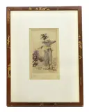 Elyse Ashe Lord, Untitled, hand coloured etching on paper