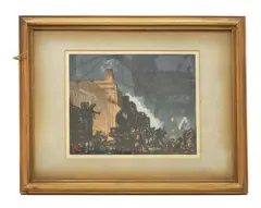 after Frank Brangwyn Yoshijiro Urushibara, Untitled, In the Docks woodcut printed in colours